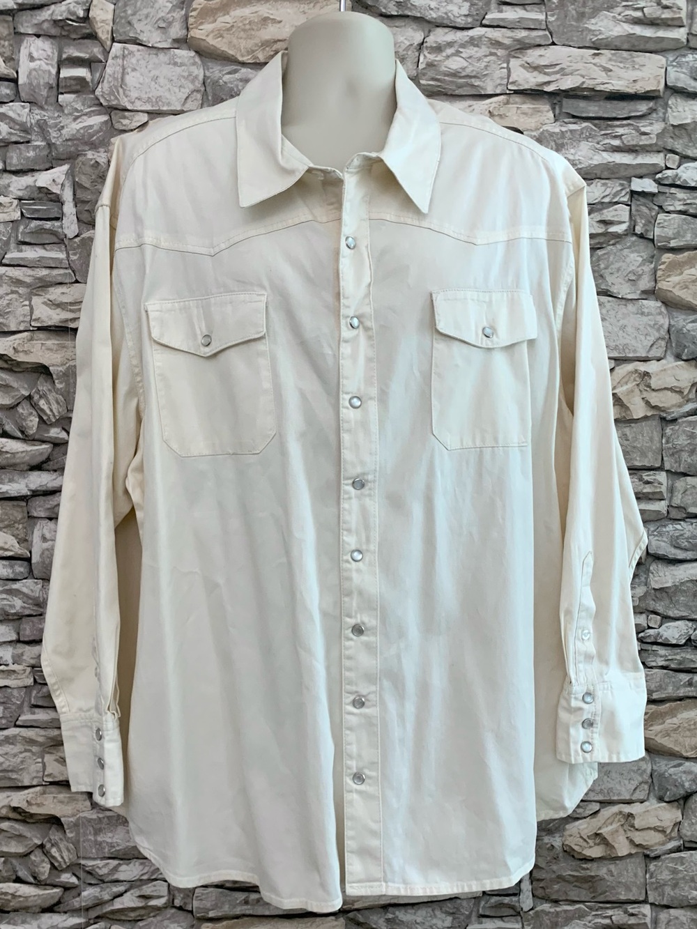 #03 CE Schmidt Workwear Denim Collared Snap Button Down Shirt Casual Top 3XL